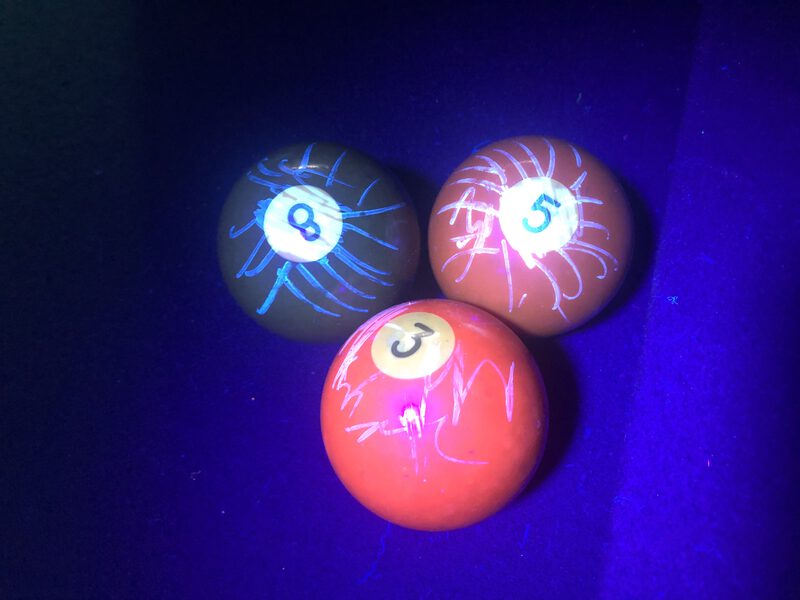 A code hidden on pool balls